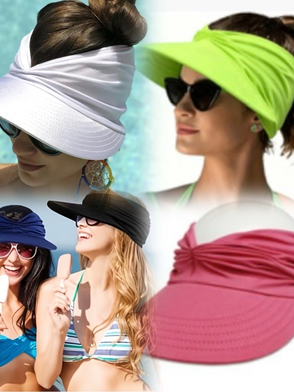 Open top sun hat. Soft stretch headband. One size fits all. Grab yours today 🥰